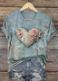 Floral Casual Crew Neck T-Shirt