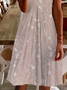 Women's Floral Spring Print Casual V-Neck Short Sleeve Dress