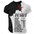 Men's God Faith Print Loose Casual Short Sleeve T-Shirt