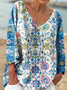 Cotton V Neck Casual T-Shirt