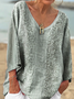 Cotton Regular Fit Casual Ethnic Geometry T-Shirt