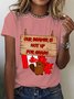 Women's “Our Beaver Is Not Up For Grabs ” Funny Patriotic Design Short SleeveT-Shirt