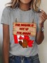 Women's “Our Beaver Is Not Up For Grabs ” Funny Patriotic Design Short SleeveT-Shirt