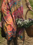 Regular Fit Casual Floral V Neck Dress With No