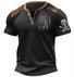 Men's Casual Henley Short Sleeve T-Shirt-Old Man: Treachery