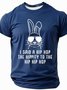 Men's Humor Hip Hop Daddy Bunny Funny Short Sleeve T-shirt