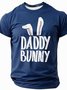 Men's Humor Daddy Bunny Funny Short Sleeve T-shirt