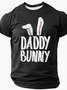 Men's Humor Daddy Bunny Funny Short Sleeve T-shirt