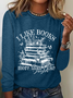 I Like Books More Than I Like People Boho Floral Book Lover Casual Long Sleeve Shirt