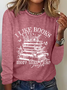I Like Books More Than I Like People Boho Floral Book Lover Casual Long Sleeve Shirt