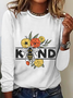Spread Kindness Floral Be Kind Casual Long Sleeve Shirt