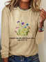 Consider How The Wild Flowers Grow Casual Long Sleeve Shirt