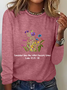 Consider How The Wild Flowers Grow Casual Long Sleeve Shirt