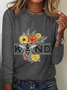 Spread Kindness Floral Be Kind Casual Long Sleeve Shirt