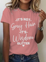 It's Not Gray Hair It's Wisdom Glitter Cotton T-Shirt