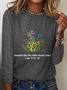 Consider How The Wild Flowers Grow Casual Long Sleeve Shirt