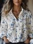 Women's Art Floral Print Casual Shirt