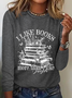 I Like Books More Than I Like People Boho Floral Book Lover Casual Long Sleeve Shirt