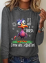 Funny Sarcastic If I Was A Bird I Know Who I'd Shit On Casual Long Sleeve Shirt