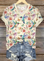 Casual Regular Fit Floral Cotton T-Shirt