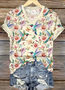 Casual Regular Fit Floral Cotton T-Shirt