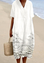 Regular Fit Floral Casual Dress With No