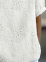 Women's Floral Print Spring Lapel Short Sleeve Shirt