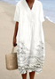 Regular Fit Floral Casual Dress With No