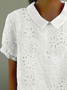 Women's Floral Print Spring Lapel Short Sleeve Shirt