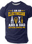 I Am An Electrician And A Dad Nothing Shocks Me Cotton T-Shirt