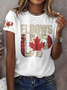 Women's Retro Canada Elbows Up Print T-Shirt