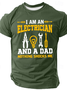 I Am An Electrician And A Dad Nothing Shocks Me Cotton T-Shirt