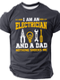 I Am An Electrician And A Dad Nothing Shocks Me Cotton T-Shirt