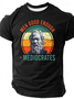 Meh Good Enough Mediocrates Sarcastic Retro Cotton T-Shirt
