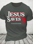 Jesus Saves 24 Lets Make Heaven Crowded Cotton T-Shirt
