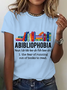 Abibliophobia The Fear Of Running Out Of Books To Read Book Lover Cotton T-Shirt