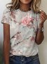 Floral Casual Crew Neck T-Shirt