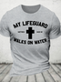 My Lifeguard Walks On Water Cross Cotton T-Shirt