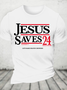 Jesus Saves 24 Lets Make Heaven Crowded Cotton T-Shirt
