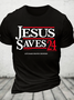 Jesus Saves 24 Lets Make Heaven Crowded Cotton T-Shirt