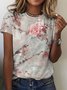 Floral Casual Crew Neck T-Shirt
