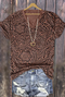 Casual V Neck Regular Fit T-Shirt