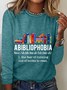 Abibliophobia The Fear Of Running Out Of Books To Read Book Lover Casual Long Sleeve Shirt