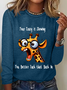Your Crazy Is Showing, You Better Tuck That Back In Funny Giraffe Casual Long Sleeve Shirt