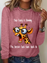 Your Crazy Is Showing, You Better Tuck That Back In Funny Giraffe Casual Long Sleeve Shirt