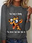 Your Crazy Is Showing, You Better Tuck That Back In Funny Giraffe Casual Long Sleeve Shirt