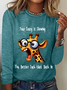 Your Crazy Is Showing, You Better Tuck That Back In Funny Giraffe Casual Long Sleeve Shirt