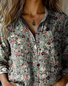 Women's Floral Print Long Sleeve Comfortable Cotton Shirt