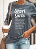 Women's Funny Words Short Girls Sweatshirt