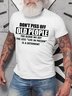 Men's Don't Piss Off Old People Funny Text Letters T-shirt